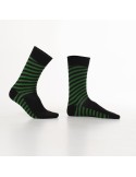 Schwarz-grün gestreifte Herrensocken SM06 – Online-Shop – Boutique